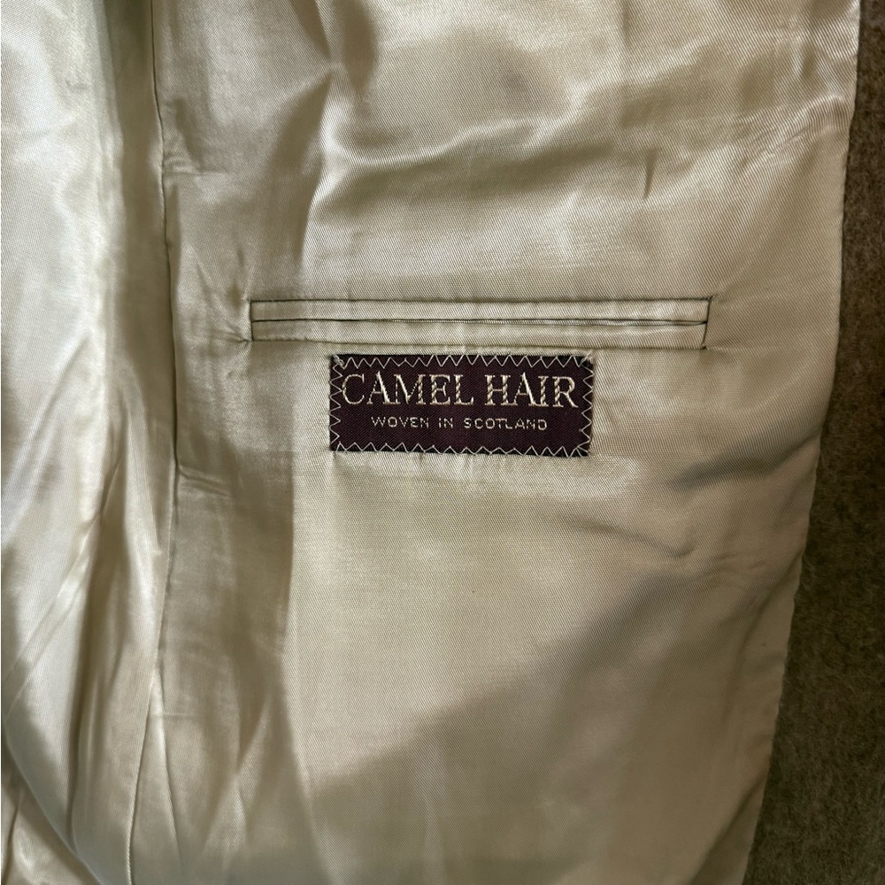 Vintage Chaps by Ralph Lauren Camel Hair Blazer W/ leather buttons approx size L - Picture 7 of 17